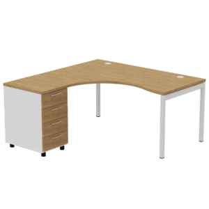 biurko narożne z pomocnikiem