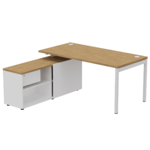 biurko oparte na szafce