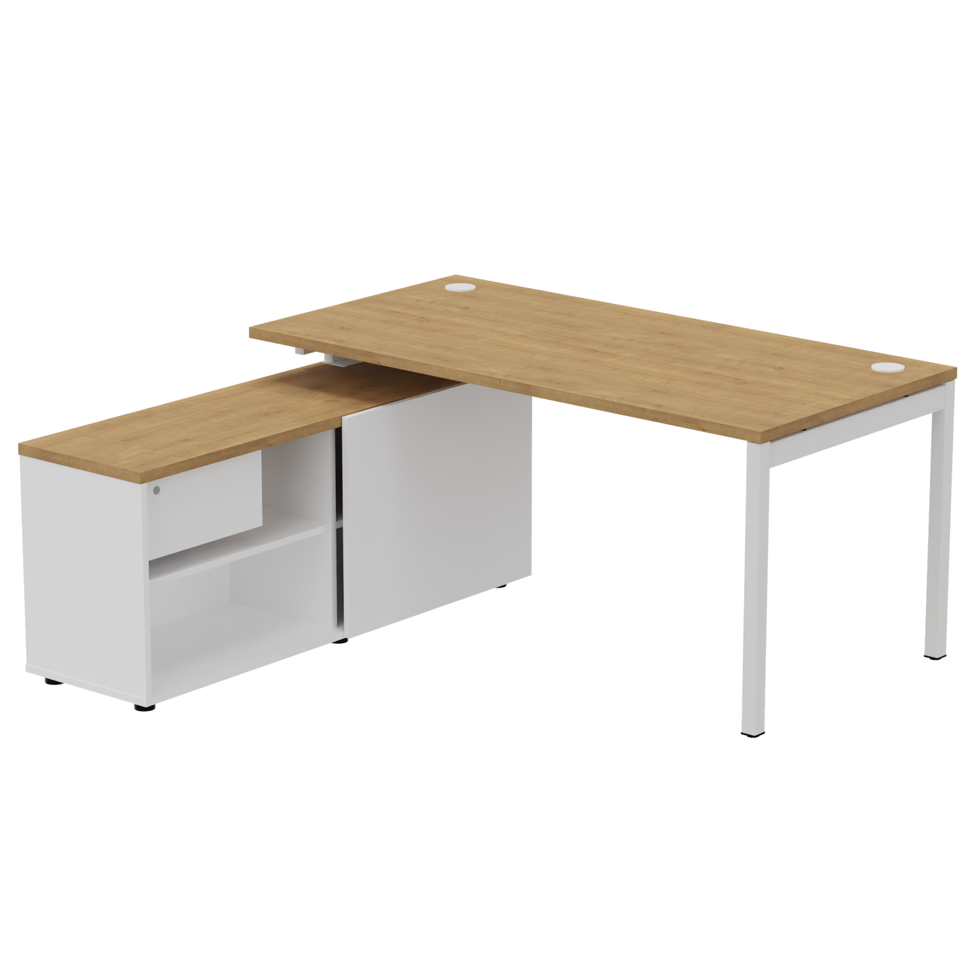 biurko oparte na szafce