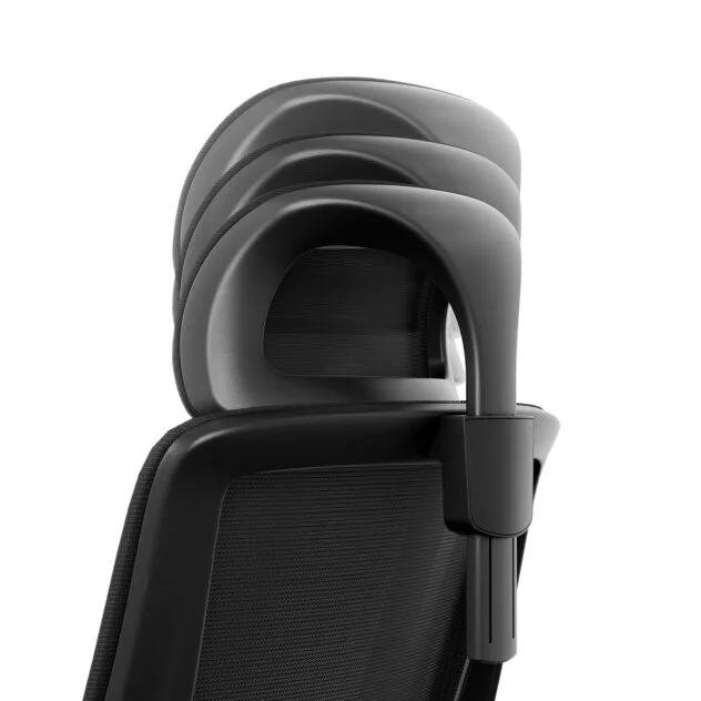 Krzesło biurowe Fotel obrotowy z zagłówkiem czarny Regulowany Ergonomiczny - obrazek 7