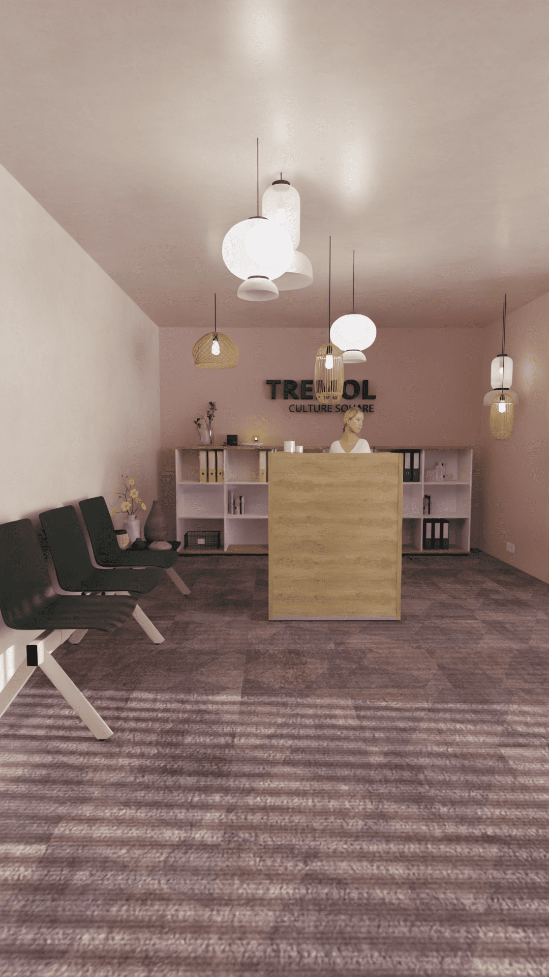 nowoczesna lada recepcyjna