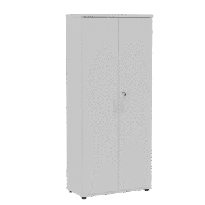 Regał biurowy na segregatory zamknięty biały wysoki - 5 rzędów na segregatory - szafa